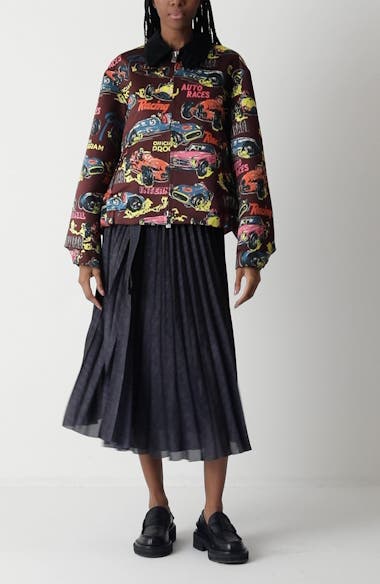 国内より1WEEK【sacai】Car Race / Tropical Print Skirt sacai: Women's Pleated Tropical Skirt (Multi) | DSML E-SHOP