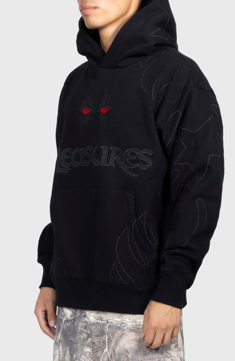 PLEASURES Afterlife Cotton Blend Hoodie, Alternate, color, Black