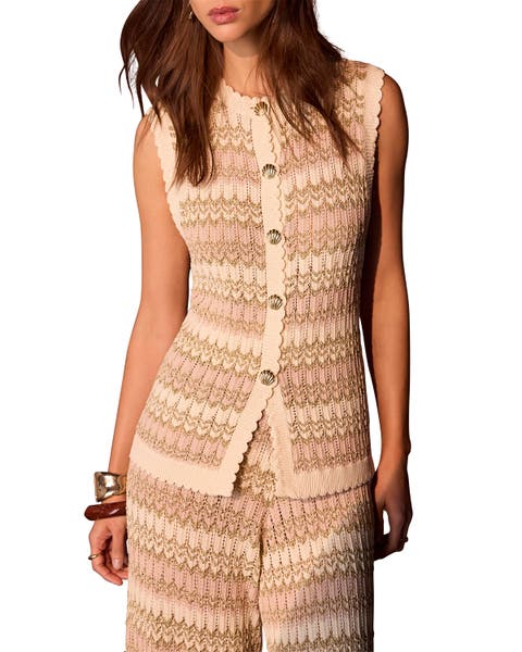 Striped Knit Waistcoat