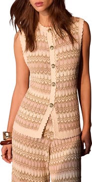 MINT VELVET Striped Knit Waistcoat