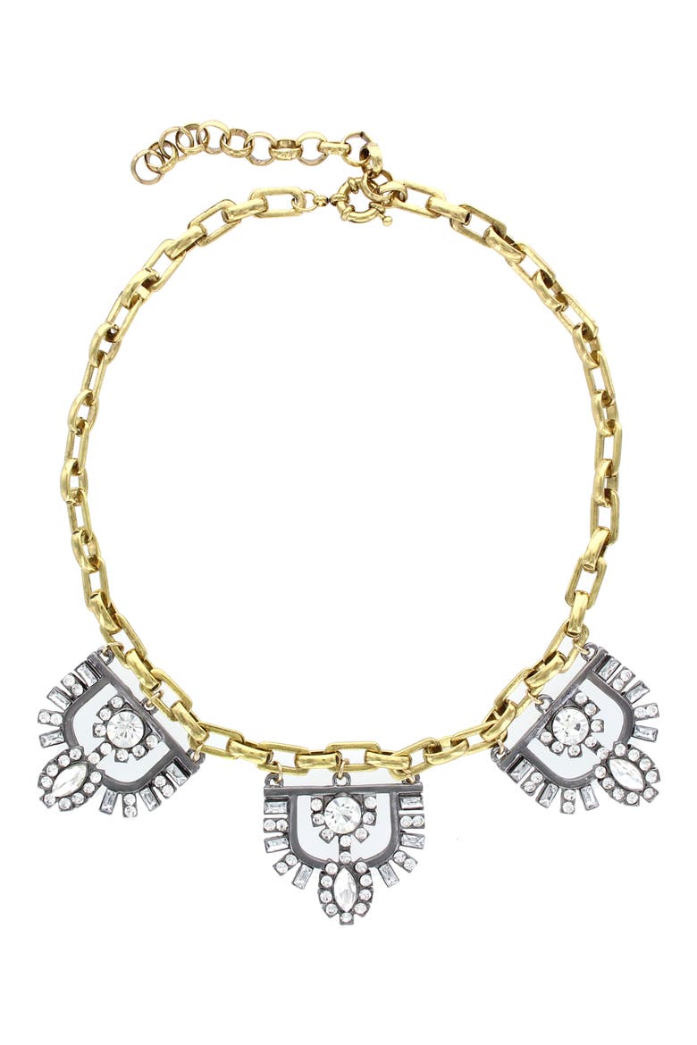 Camila Deco Necklace, Main, color, ANTIQUE GOLD-GUNMETAL