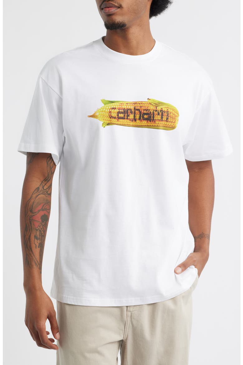 Cobb Cotton Graphic T-Shirt, Main, color, WHITE/ YELLOW