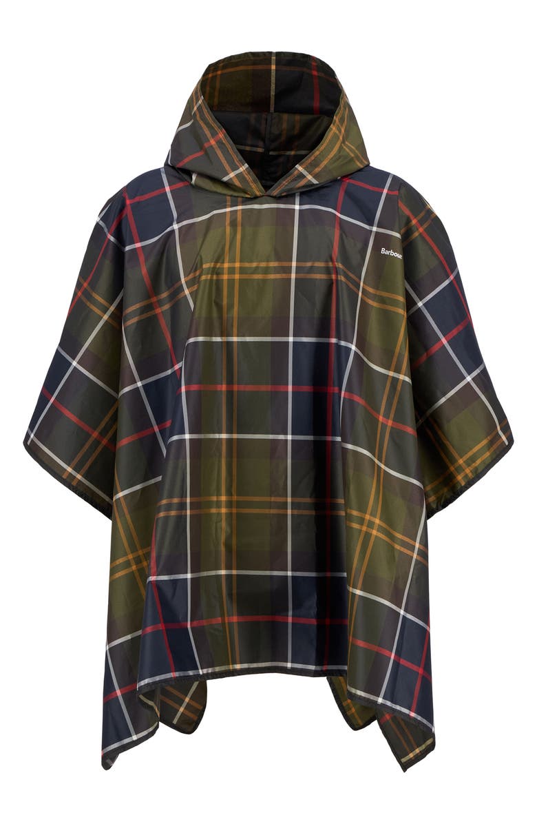 Barbour Tartan Showerproof Packable Poncho, Alternate, color, Classic Tartan