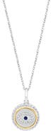 EFFY Diamond & Blue Sapphire Two-Tone Pendant Necklace