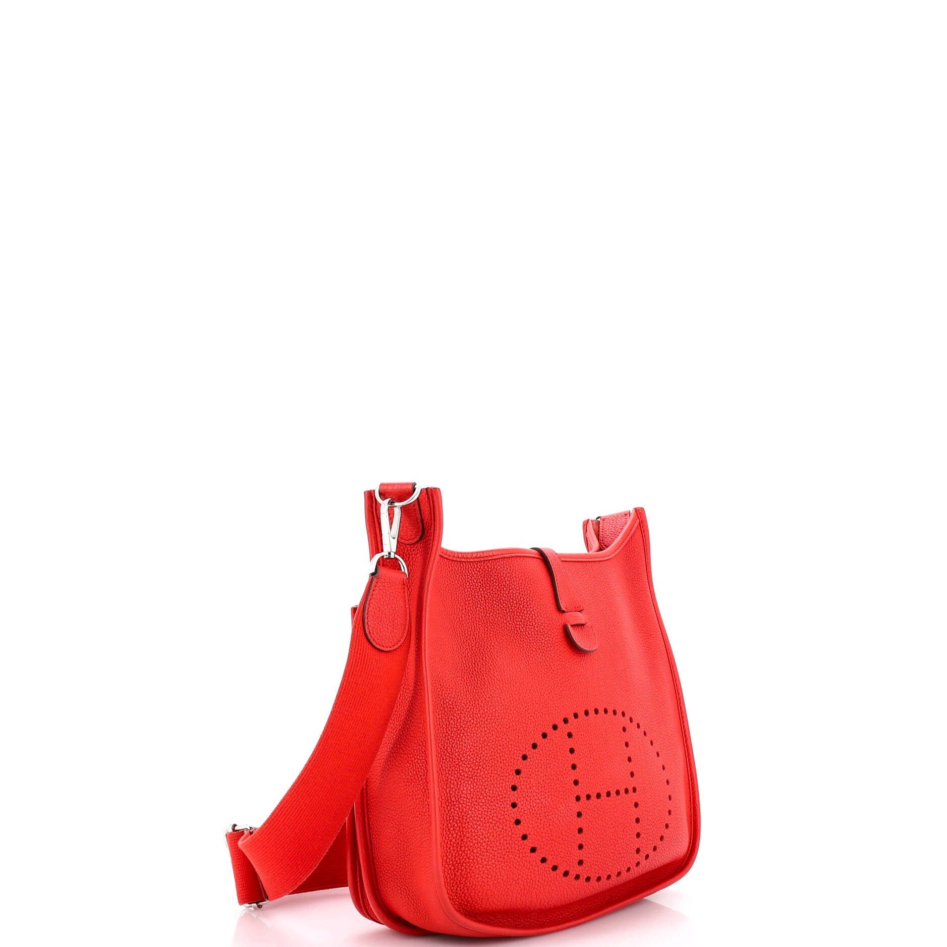 Pre-Owned Hermes Evelyne Bag Gen III Clemence PM, Alternate, color, Rouge De Coeur