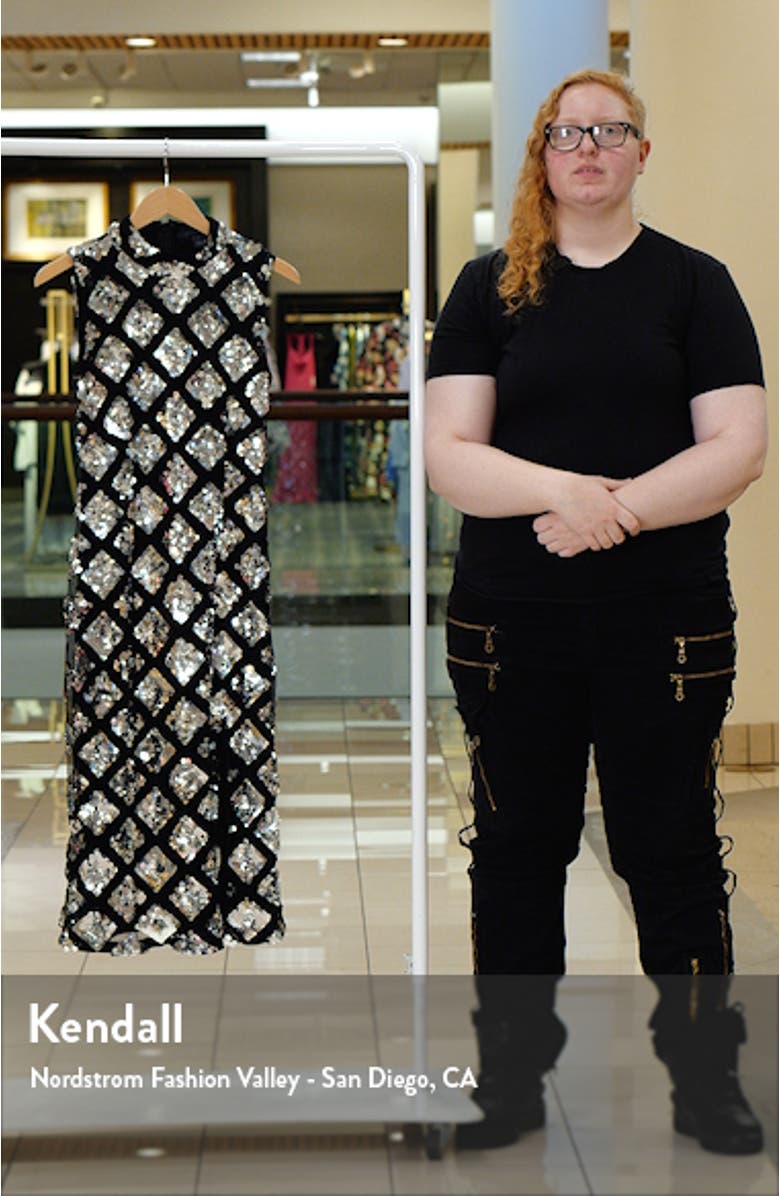 Axel Sequin Embellished Cocktail Dress, sales video thumbnail