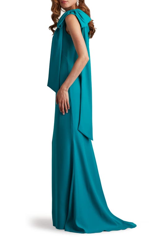 TADASHI SHOJI TADASHI SHOJI ONE-SHOULDER CREPE COLUMN GOWN