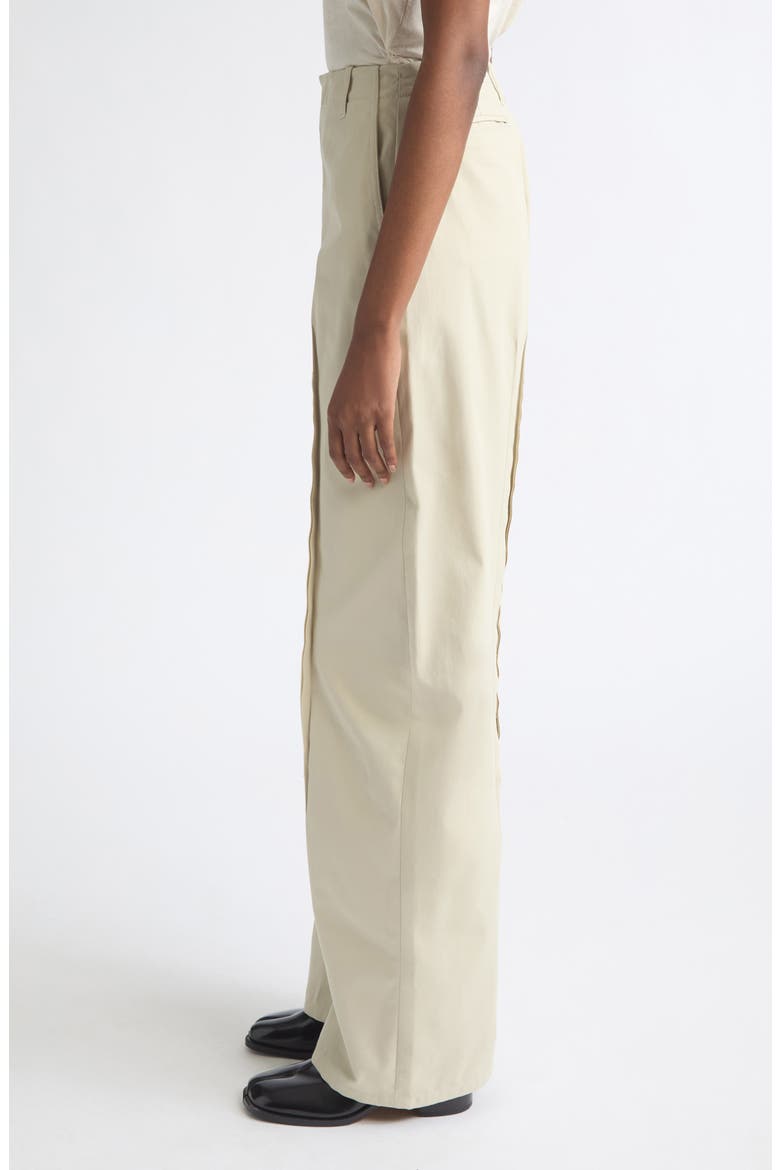 Wide Leg Cotton Twill Pants, Alternate, color, ECRU
