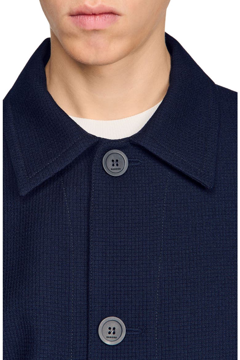 Buttoned wool worker jacket, Alternate, color, Midnight blue