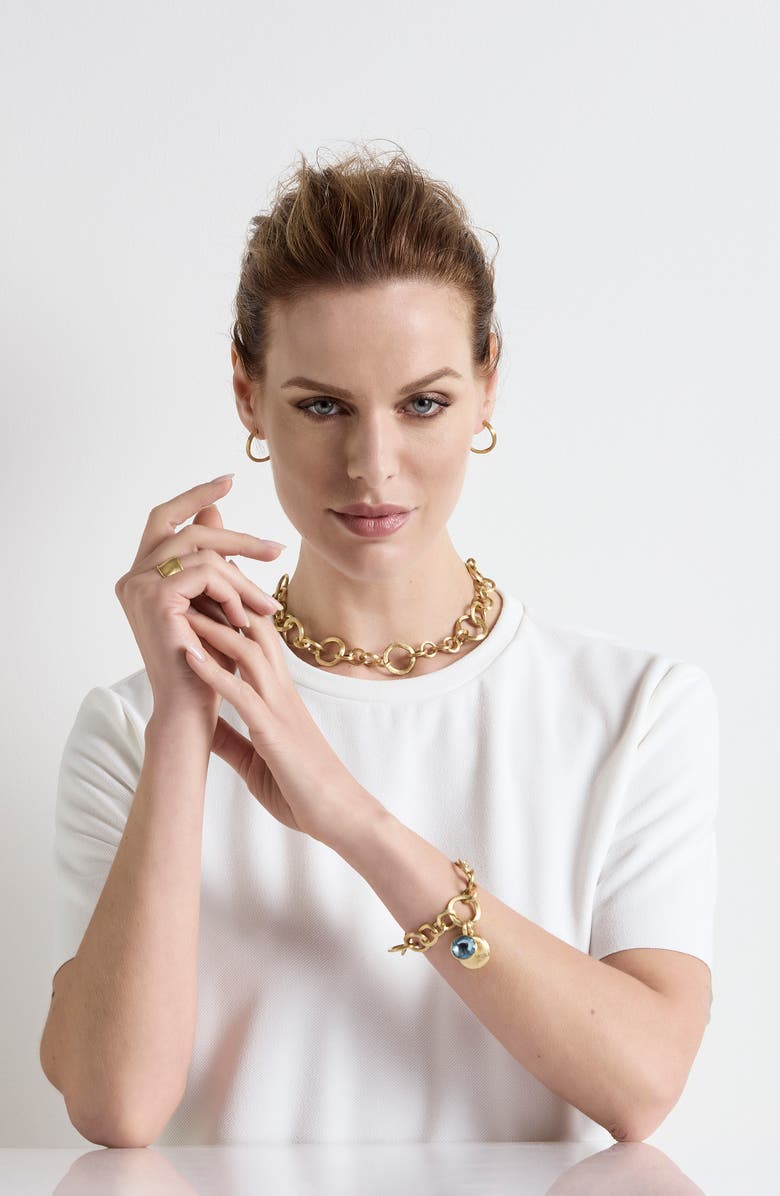 Marco Bicego Jaipur Blue Topaz Pendant, Alternate, color, Yellow