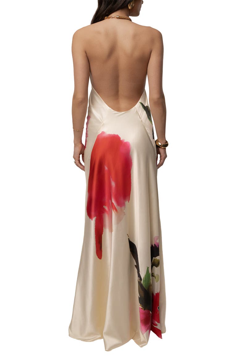 Print Audrey Maxi Dress, Alternate, color, Ivory