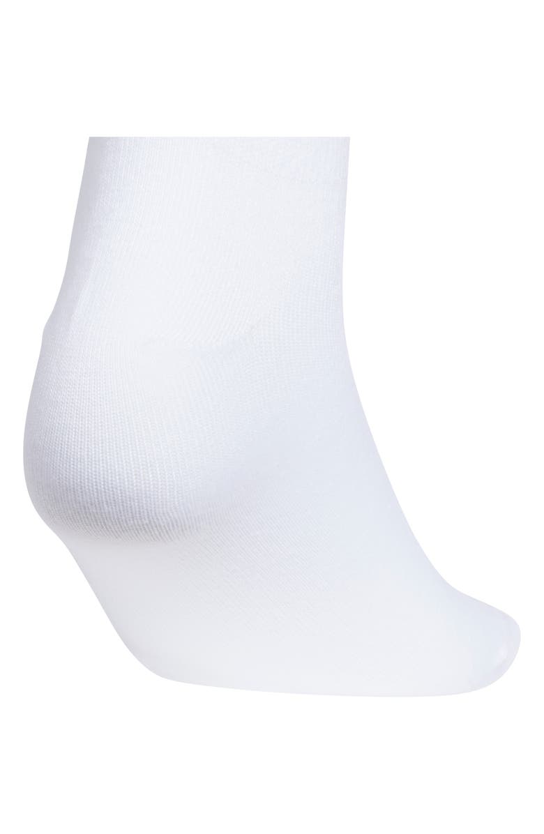 adidas Luxe 3-Pack High Quarter Socks, Alternate, color, White/ Gold/ Silver