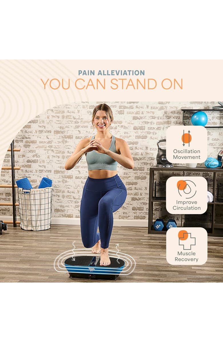 Lifepro VibraPulse Slim Vibrating Plate Exercise Machine for Balance Muscle Toning and Recovery, Alternate, color, Black