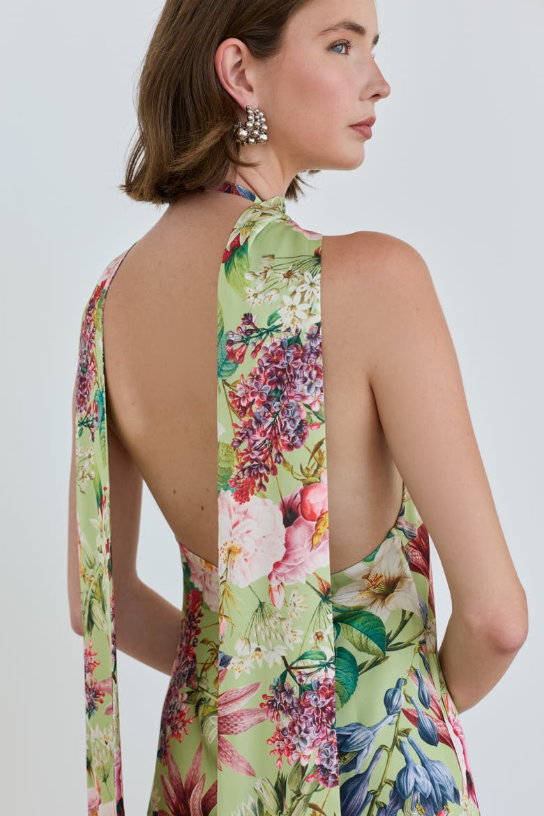 Maliya Feather Dress in Eden Tapestry, Alternate, color, Eden Tapestry