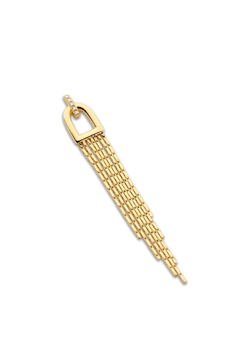 Arch Diamond Earrings | 10 natural diamonds | 925 Sterling Silver | Earrings | Pin | Yellow 18k-Gold Plated, Alternate, color, Yellow 18k Gold Plated