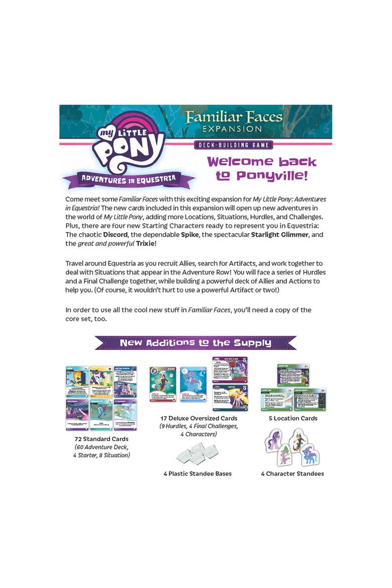 My Little Pony Adventures In Equestria Familiar Faces Expansion, Alternate, color, Multicolored