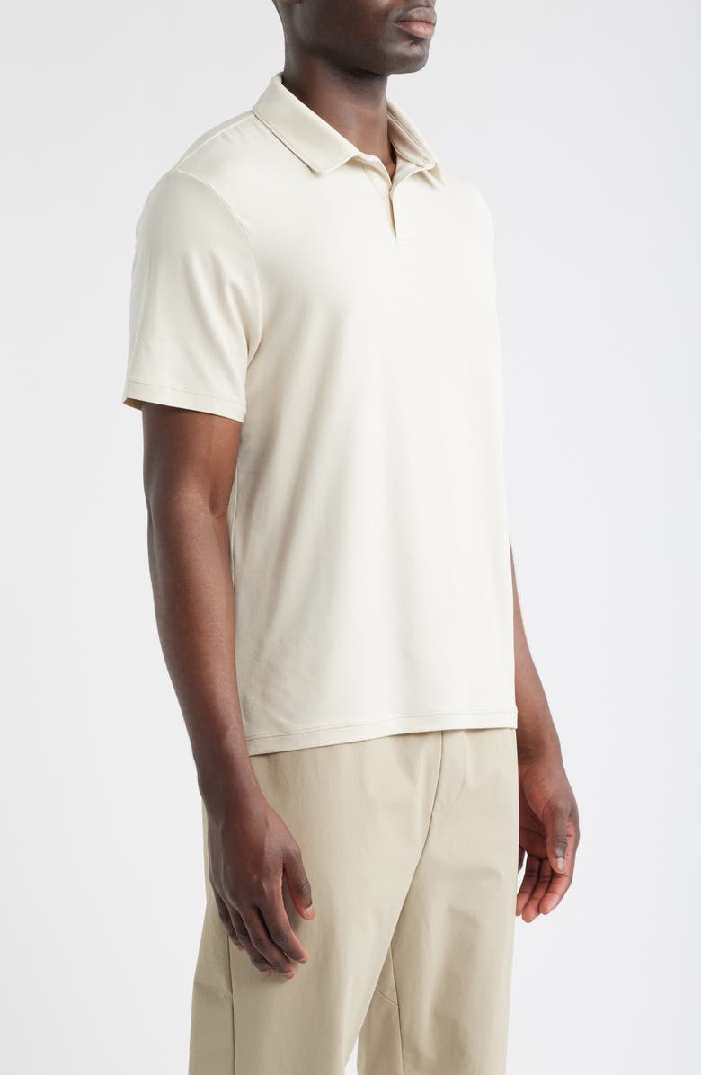 Zella Dynamic Stripe Polo, Alternate, color, Beige Birch Stripe