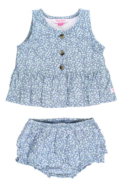 Kids' Fields Floral Cotton Sleeveless Top & Bloomers (Baby & Toddler)