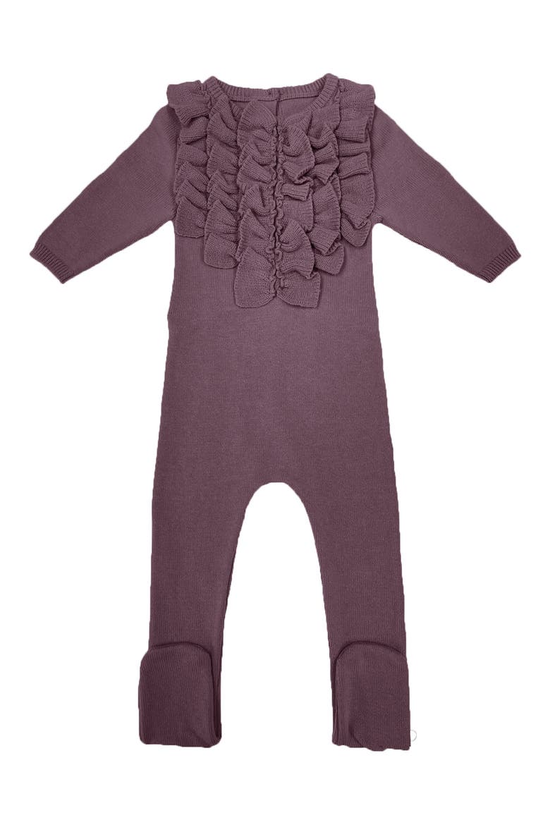 Ruffle Footie, Main, color, BERRY