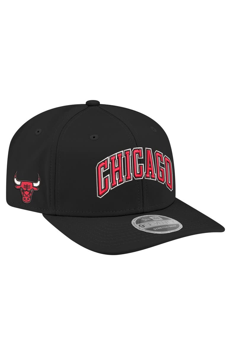New Era Men's New Era Black Chicago Bulls Statement Edition Jersey Hook 9SEVENTY Stretch-Snap Hat, Main, color,