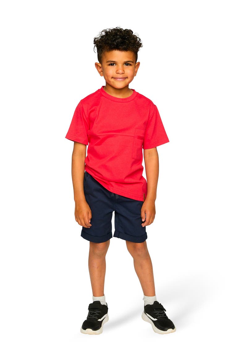 Folded Hems Stretch Twill Shorts, Alternate, color, Dark Blue