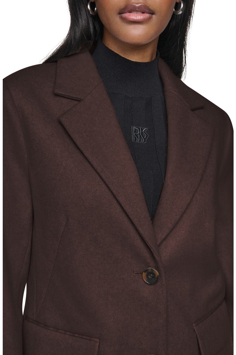 Single Breasted Wool Blend Coat, Alternate, color, BITTER
