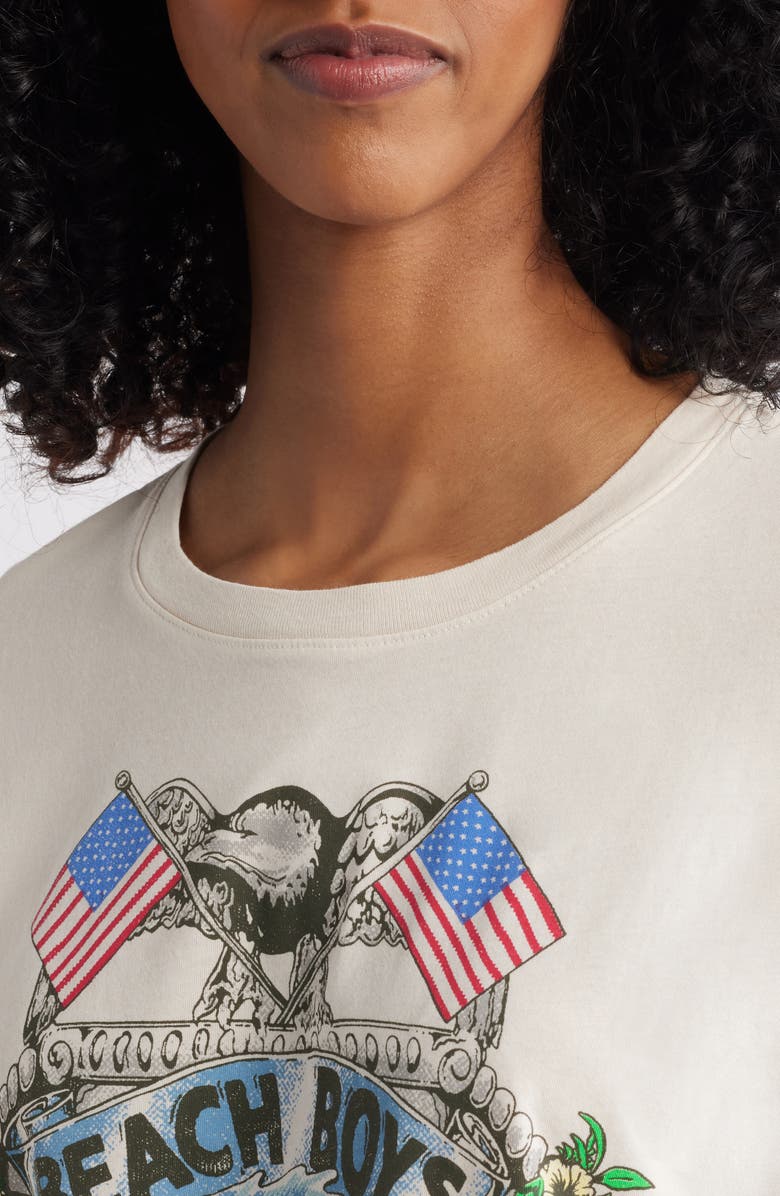 Daydreamer Beach Boys Surf Patrol Cotton Graphic T-Shirt, Alternate, color, Dirty White