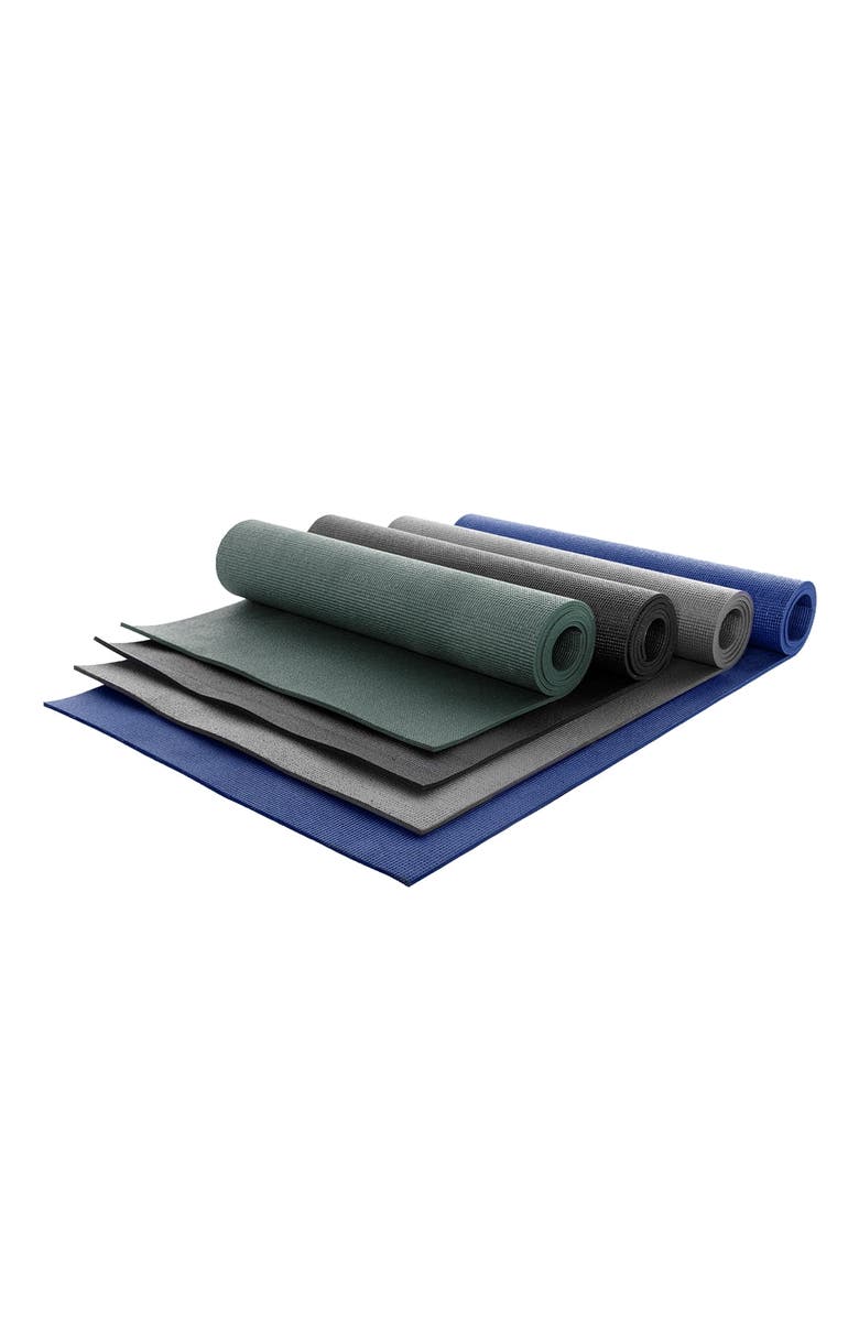 Power Systems Premium Yoga Mat, Thick Non Slip Lightweight Sticky Exercise Mat, Alternate, color, Black