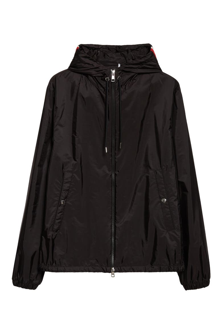 Grimpeurs Hooded Water Repellent Nylon Jacket, Alternate, color, BLACK