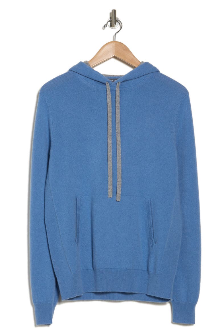 Relaxed Cashmere Hooded Sweater, Alternate, color, LBLU