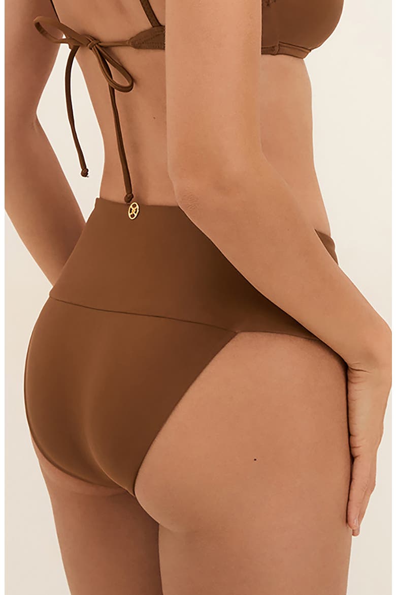 Jessica High Waist Bikini Bottoms, Alternate, color, BROWN