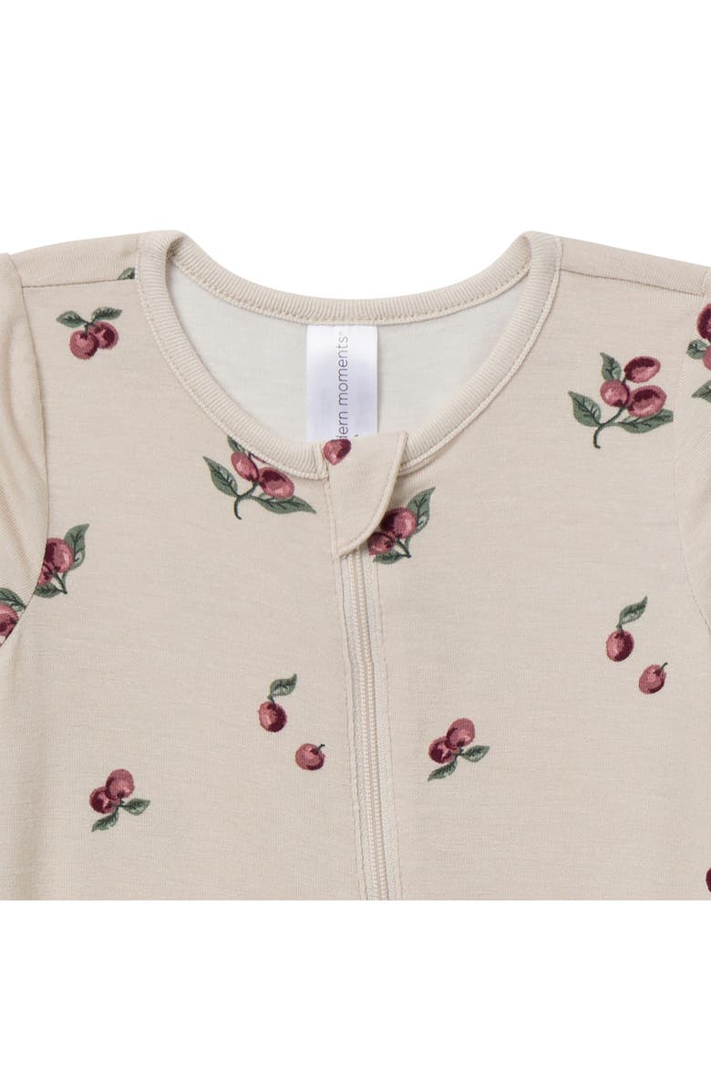 Modern Moments<sup>™</sup> by Gerber Long Sleeve Footless Rompers, Alternate, color, Gray And Purple