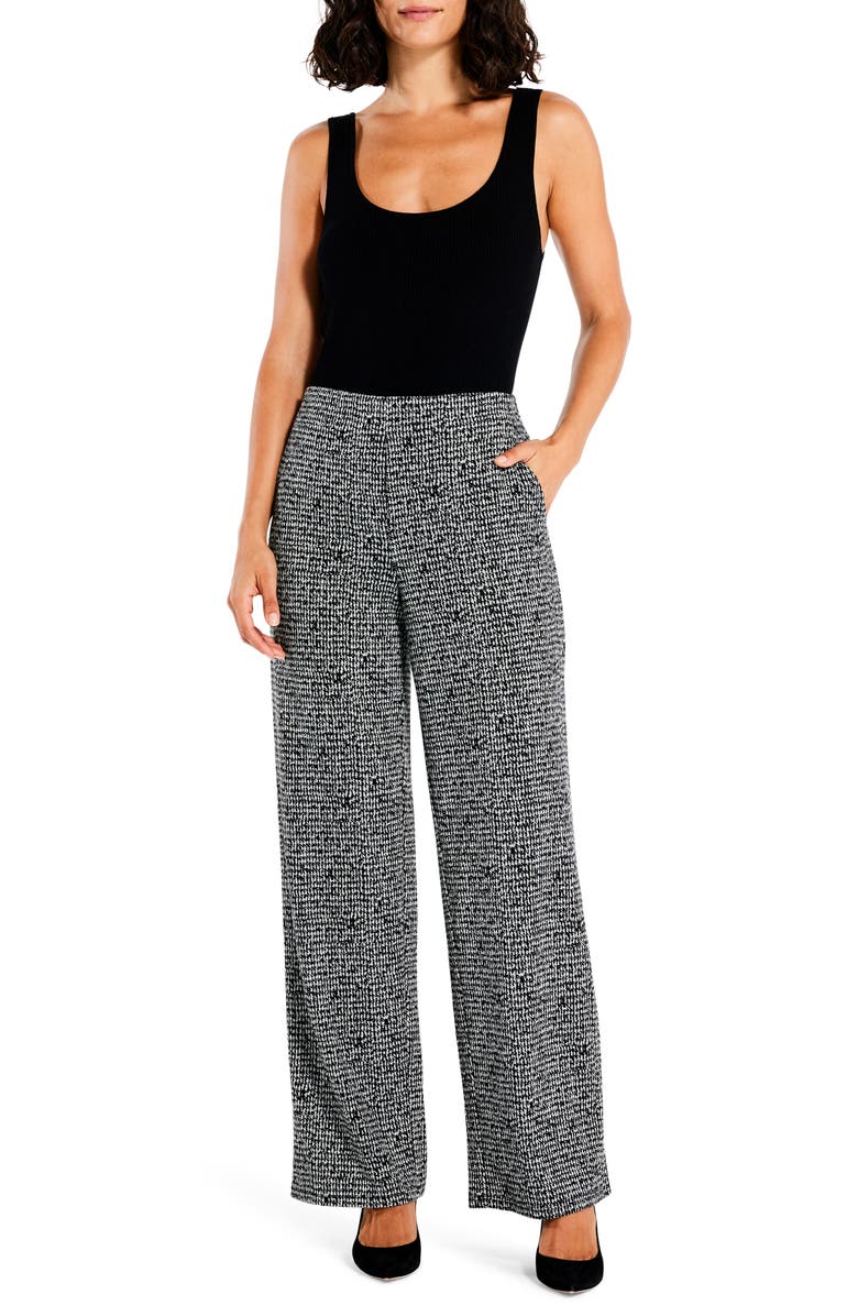 NIC+ZOE Tweed Wide Leg Pull-On Pants, Alternate, color, 