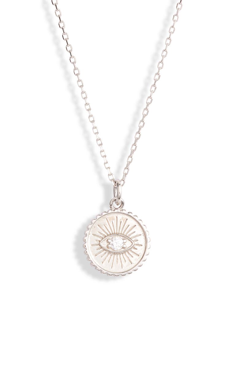 Knotty Coin Pendant Necklace, Main, color,