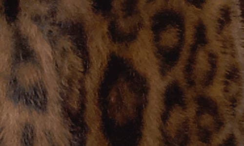 Laundry By Shelli Segal Leopard Print Faux Fur Jacket In Brown