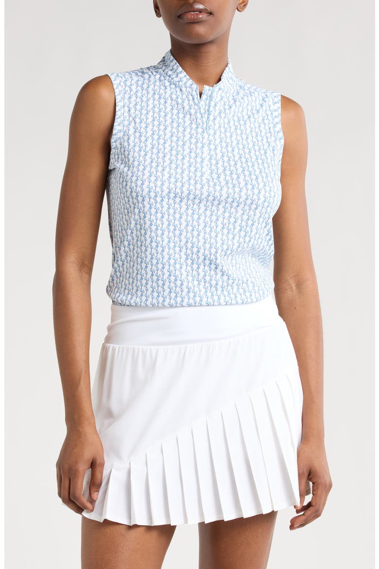 Kimmie Sleeveless Performance Quarter Zip Top, Main, color, SKY