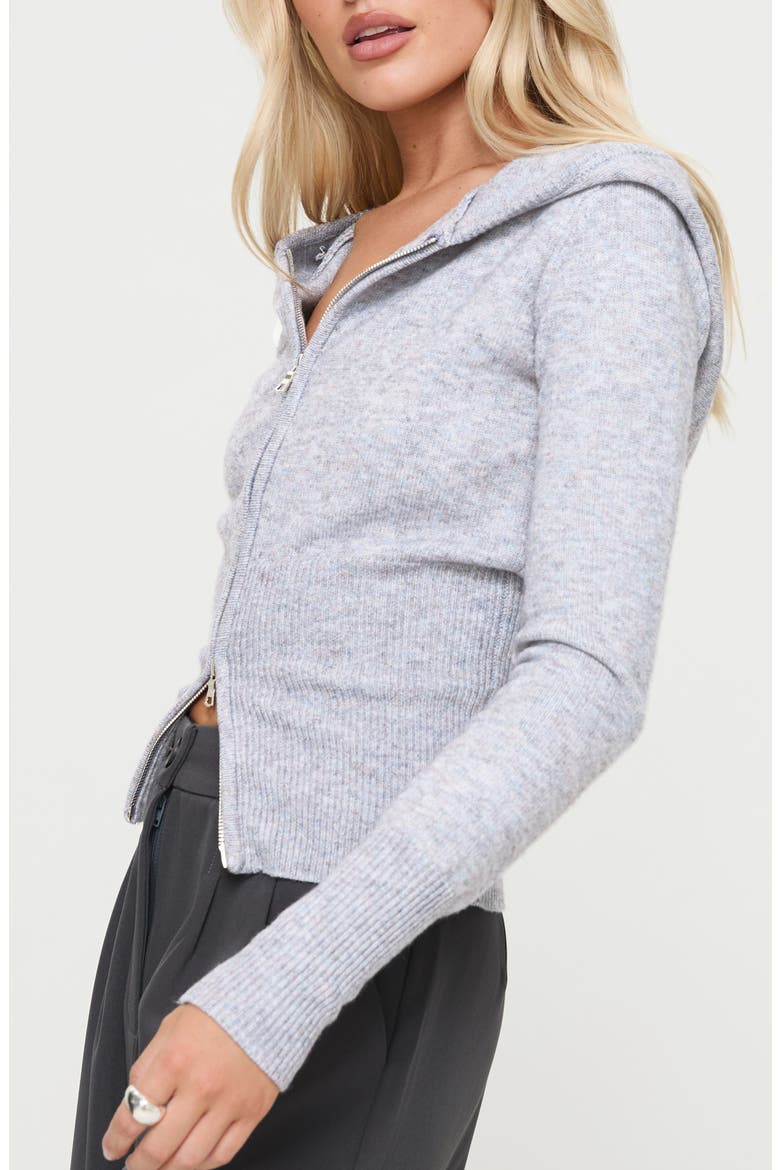 Elingford Zip Hoodie Cardigan, Alternate, color, LILAC MARLE