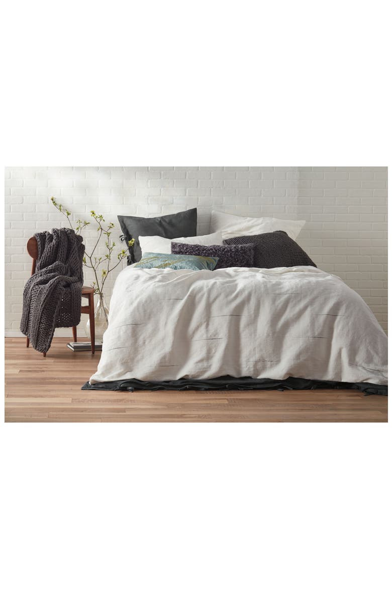 Space Dyed Stripe Duvet Cover, Alternate, color, IVORY MULTI