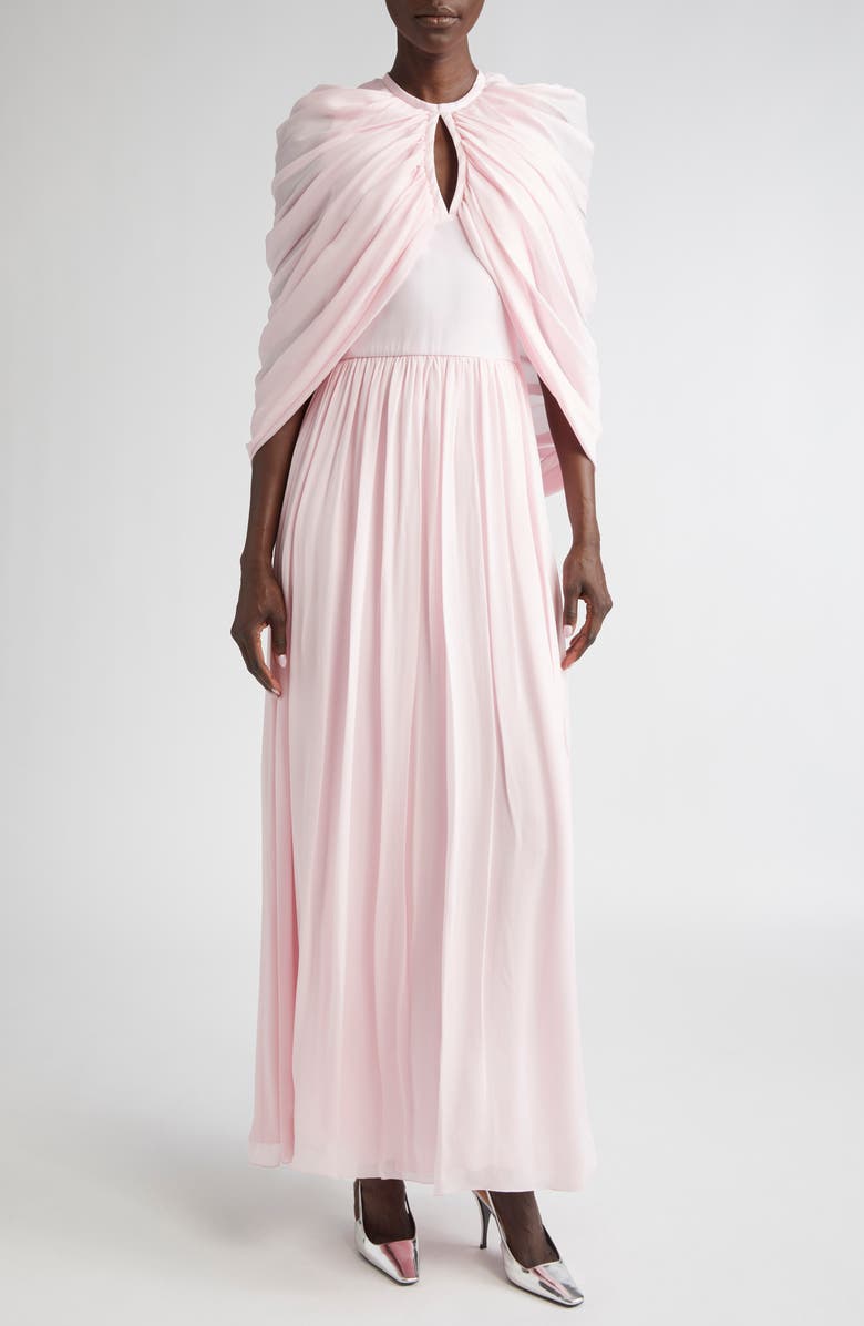 Giambattista Valli Draped Overlay Gown, Main, color, Quartz Rose