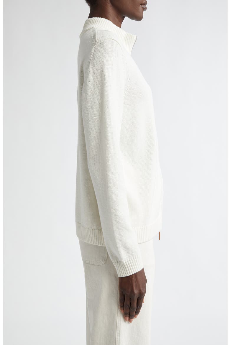 Cotton & Silk Knit Bomber Jacket, Alternate, color, CLOUD IVORY