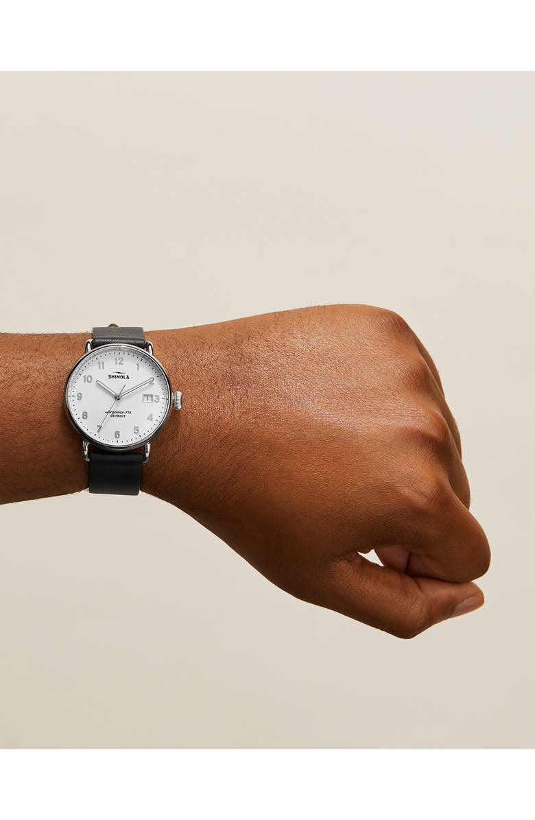 Shinola The Canfield Leather Strap Watch, 38mm, Alternate, color,
