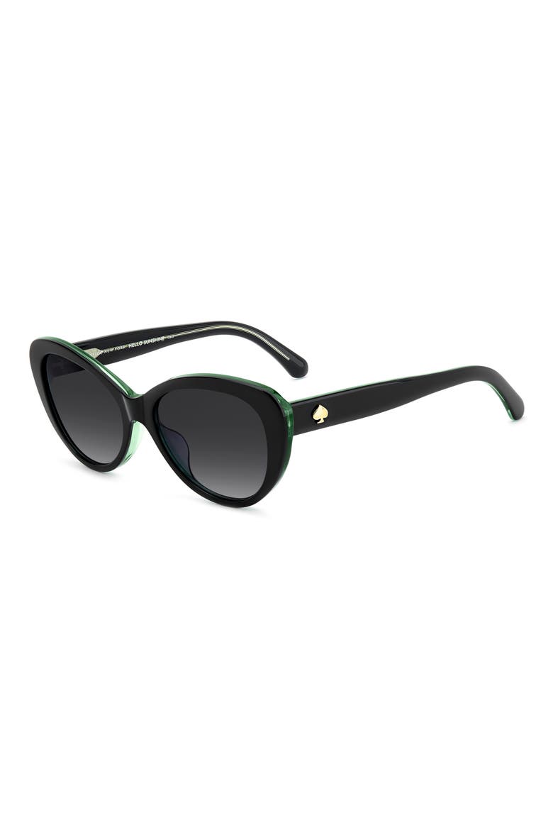 josi 55mm cat eye sunglasses, Alternate, color, BLACK/ DARK GREY