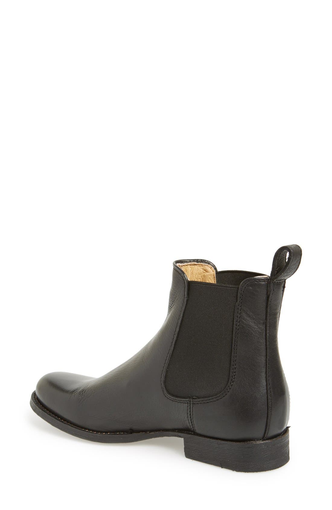 'Erin' Leather Chelsea Boot, Alternate, color, BLACK