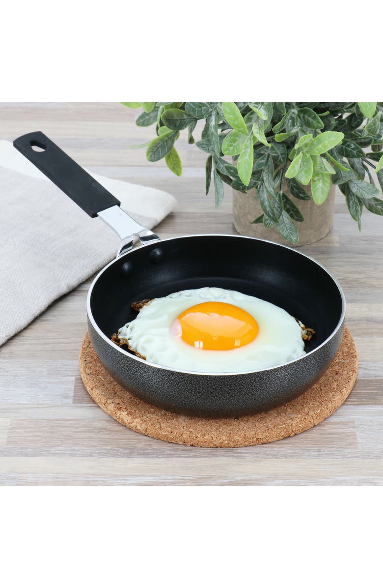 OSTER Cambourne 6.5 Inch Aluminum Mini Frying Pan with Bakelite Handle, Alternate, color, Black