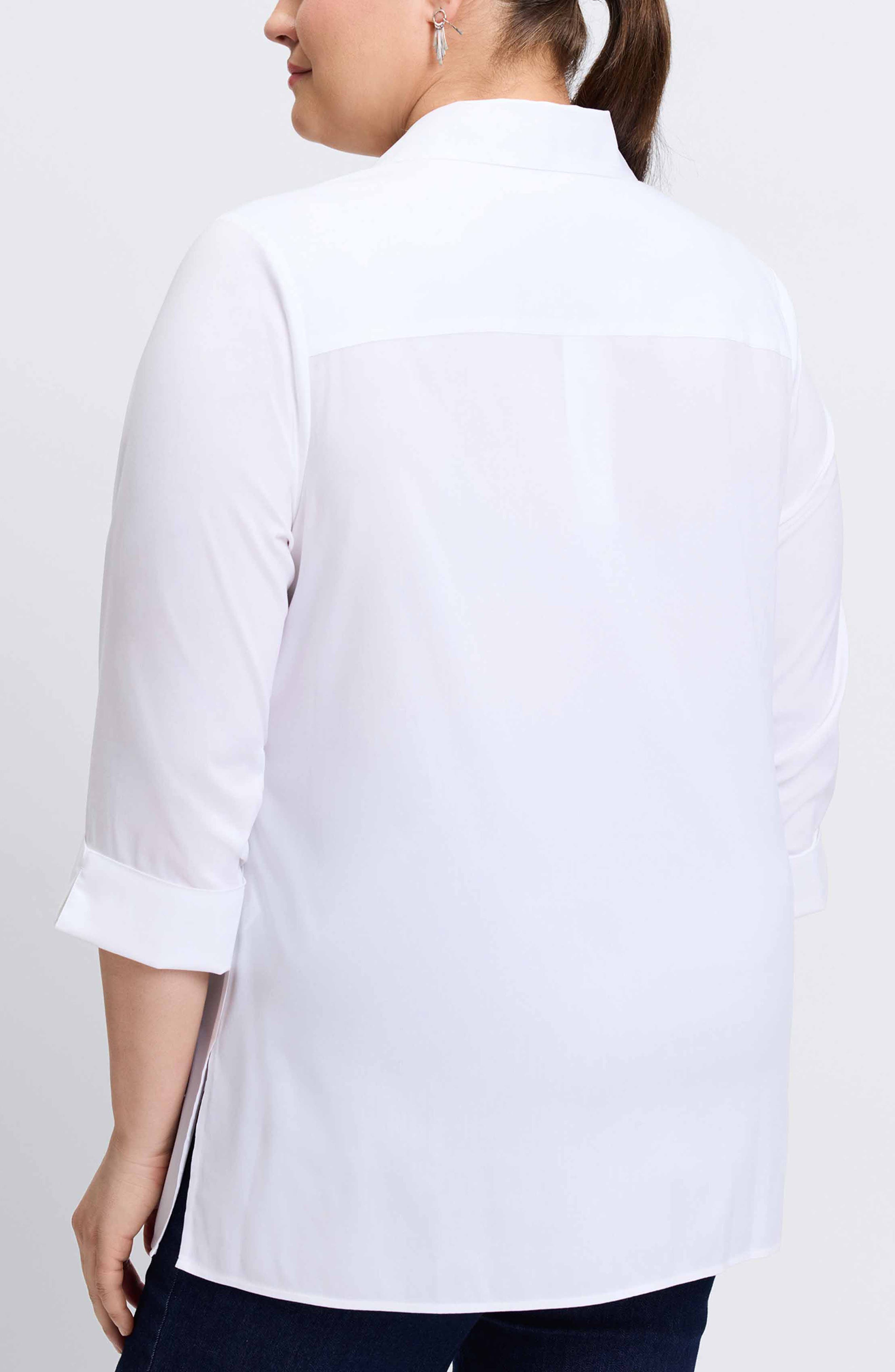 Evelyn Non-Iron Three-Quarter Sleeve Button-Up Shirt - image 2