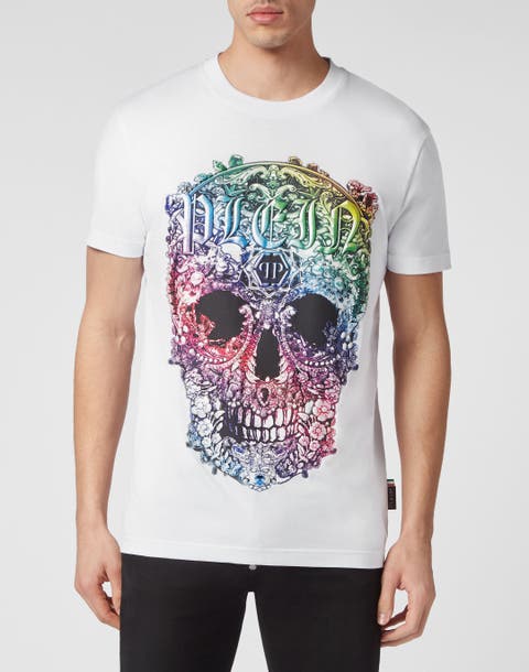 T-Shirt Round Neck Ss Baroque Skull Men