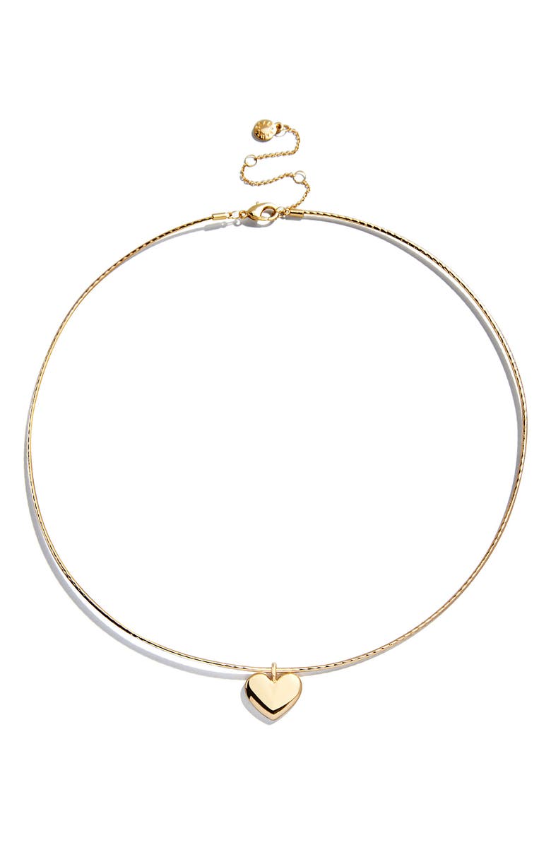 BaubleBar Jelane Heart Pendant Necklace, Main, color, Gold