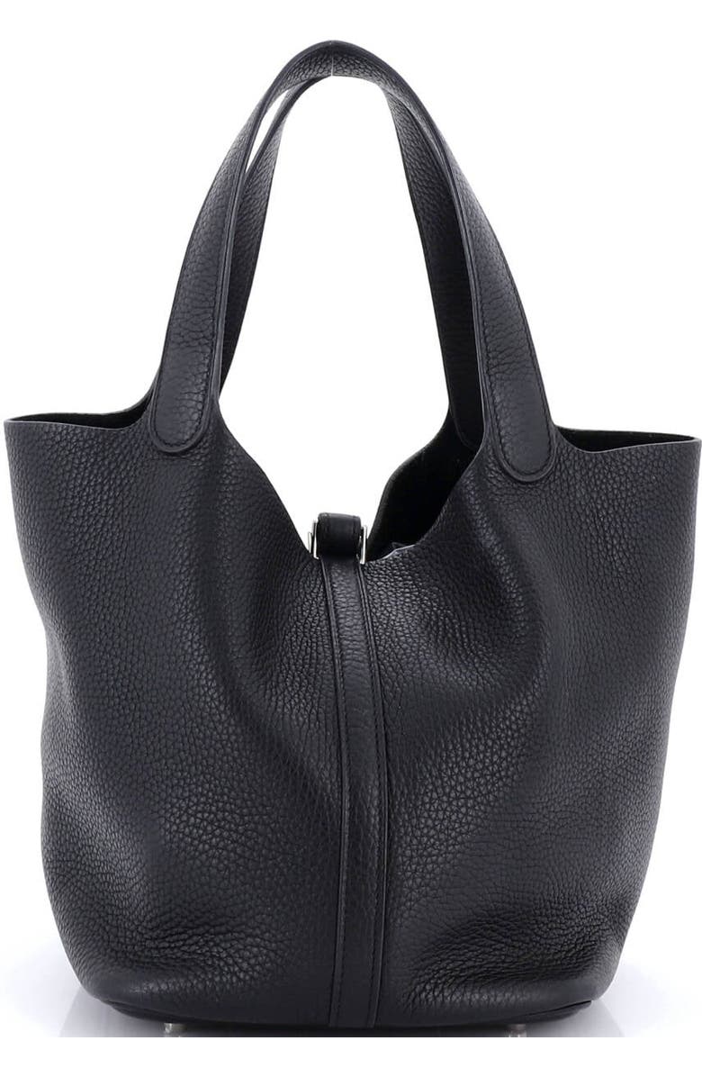 Pre-Owned Hermes Picotin Lock Bag Clemence MM, Alternate, color, Noir