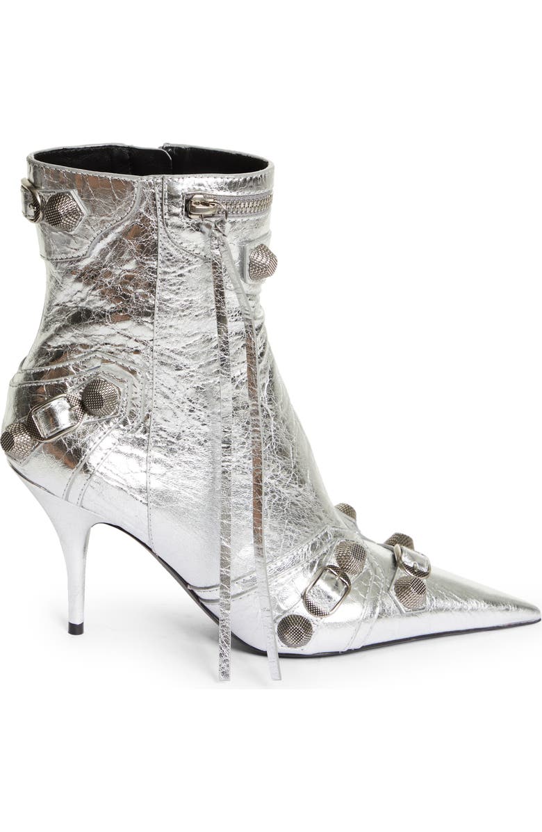 Balenciaga Cagole Pointed Toe Bootie, Alternate, color,