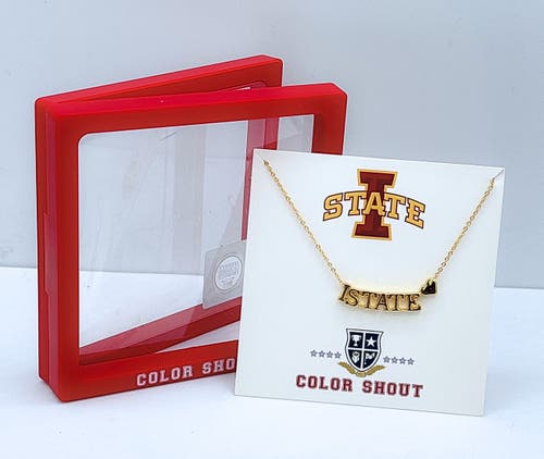 Color Shout Iowa State Universitygold Heart Necklace In Gold